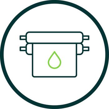 Offset Line Circle Icon vector
