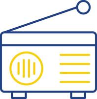 Radio Line Two Color Icon vector