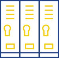 Locker Room Line Two Color Icon vector