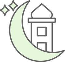 Ramadán relleno icono vector