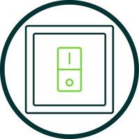 Switcher Line Circle Icon vector