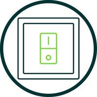 Switcher Line Circle Icon vector