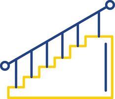 Stair Line Two Color Icon vector