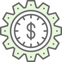 Time Is Money Fillay Icon vector