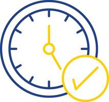 Time Management Line Two Color Icon vector