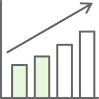 Bar Chart Fillay Icon vector