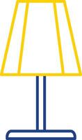 Table Lamp Line Two Color Icon vector