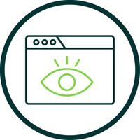 Visualization Line Circle Icon vector