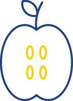 Apple Line Two Color Icon vector