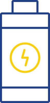 Battery Line Two Color Icon