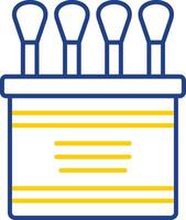 Cotton Swab Line Two Color Icon vector