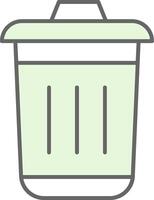 Dustbin Fillay Icon vector