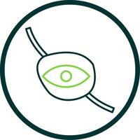 Eyepatch Line Circle Icon vector