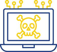 Dead Line Two Color Icon vector