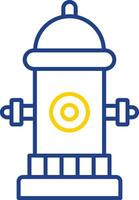 Fire Hydrant Line Two Color Icon vector