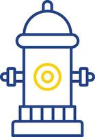 Fire Hydrant Line Two Color Icon vector