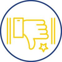 Dislike Line Two Color Icon vector