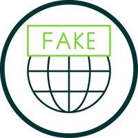 Fake News Line Circle Icon vector