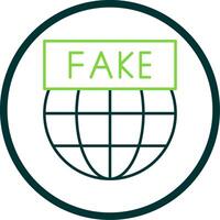 Fake News Line Circle Icon vector