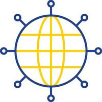 Networking Line Two Color Icon vector