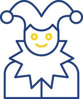 Jester Line Two Color Icon vector