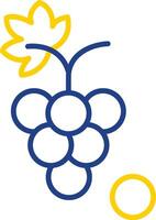 Grapes Line Two Color Icon vector
