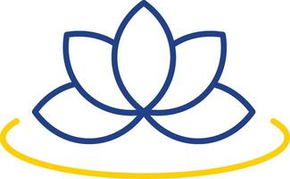 Lotus Line Two Color Icon vector