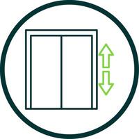 Lift Line Circle Icon vector