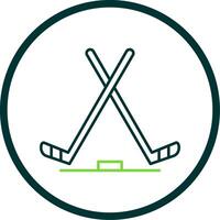 Ice Hockey Line Circle Icon vector