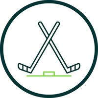 Ice Hockey Line Circle Icon vector