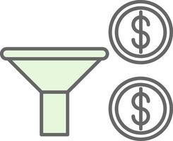 Sales Funnel Fillay Icon vector