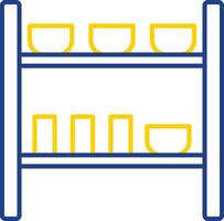 Rack Line Two Color Icon vector