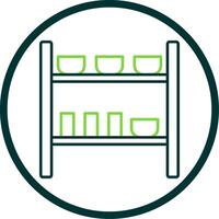 Rack Line Circle Icon vector