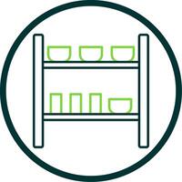 Rack Line Circle Icon vector