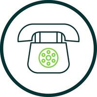 telephone Line Circle Icon vector