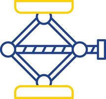 Screw Jack Line Two Color Icon vector