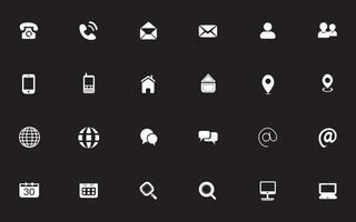 Contact related icon set, Essential Flat Stroke Circular Web Icon Set Phone Contact Location Button, Web icon, contact us icon, address, location, email, phone. Contact information symbols collection. vector