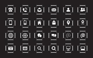 Contact related icon set, Essential Flat Stroke Circular Web Icon Set Phone Contact Location Button, Web icon, contact us icon, address, location, email, phone. Contact information symbols collection. vector