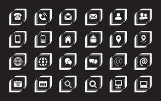 Contact related icon set, Essential Flat Stroke Circular Web Icon Set Phone Contact Location Button, Web icon, contact us icon, address, location, email, phone. Contact information symbols collection. vector