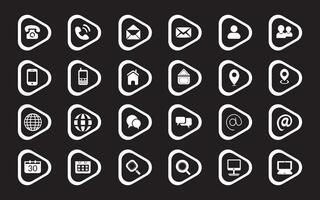 Contact related icon set, Essential Flat Stroke Circular Web Icon Set Phone Contact Location Button, Web icon, contact us icon, address, location, email, phone. Contact information symbols collection. vector