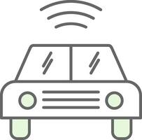 Autonomous Car Fillay Icon vector