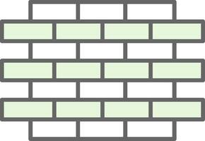 Brick Wall Fillay Icon vector