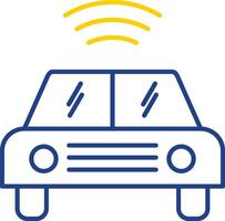 Autonomous Car Line Two Color Icon vector