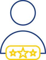 Customer Review Line Two Color Icon vector