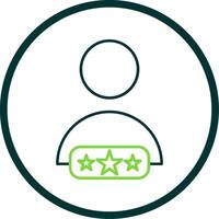 Customer Review Line Circle Icon vector