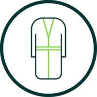 Bath Robe Line Circle Icon vector