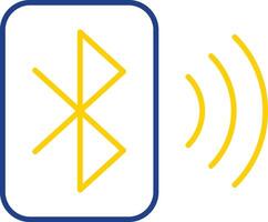 Bluetooth Line Two Color Icon vector