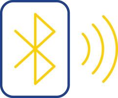 Bluetooth Line Two Color Icon vector