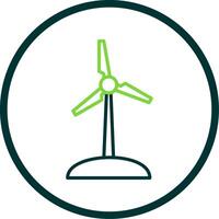 Turbine Line Circle Icon vector