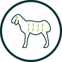 Sheep Line Circle Icon vector